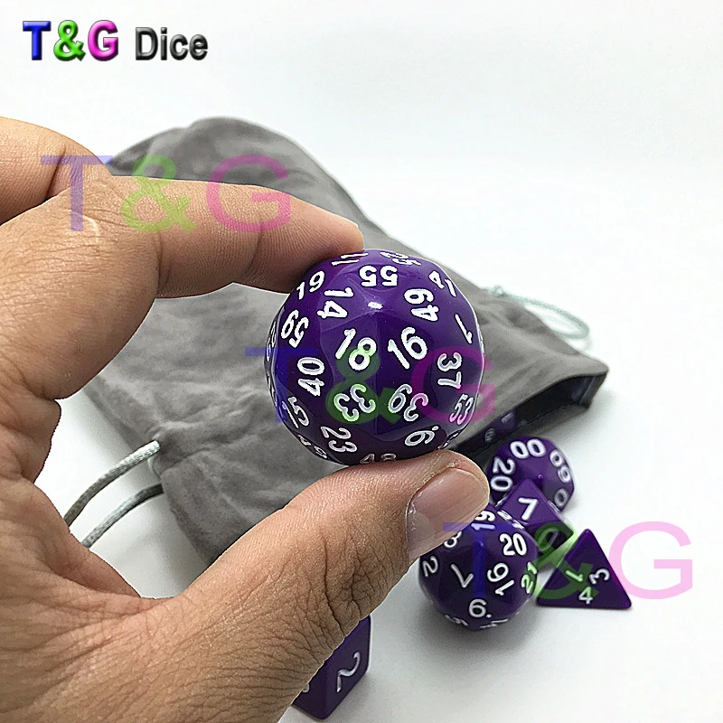 4 цвета кости набор для d & карты настольной игры 10 шт (d60 d30) Бесплатный Бархатный