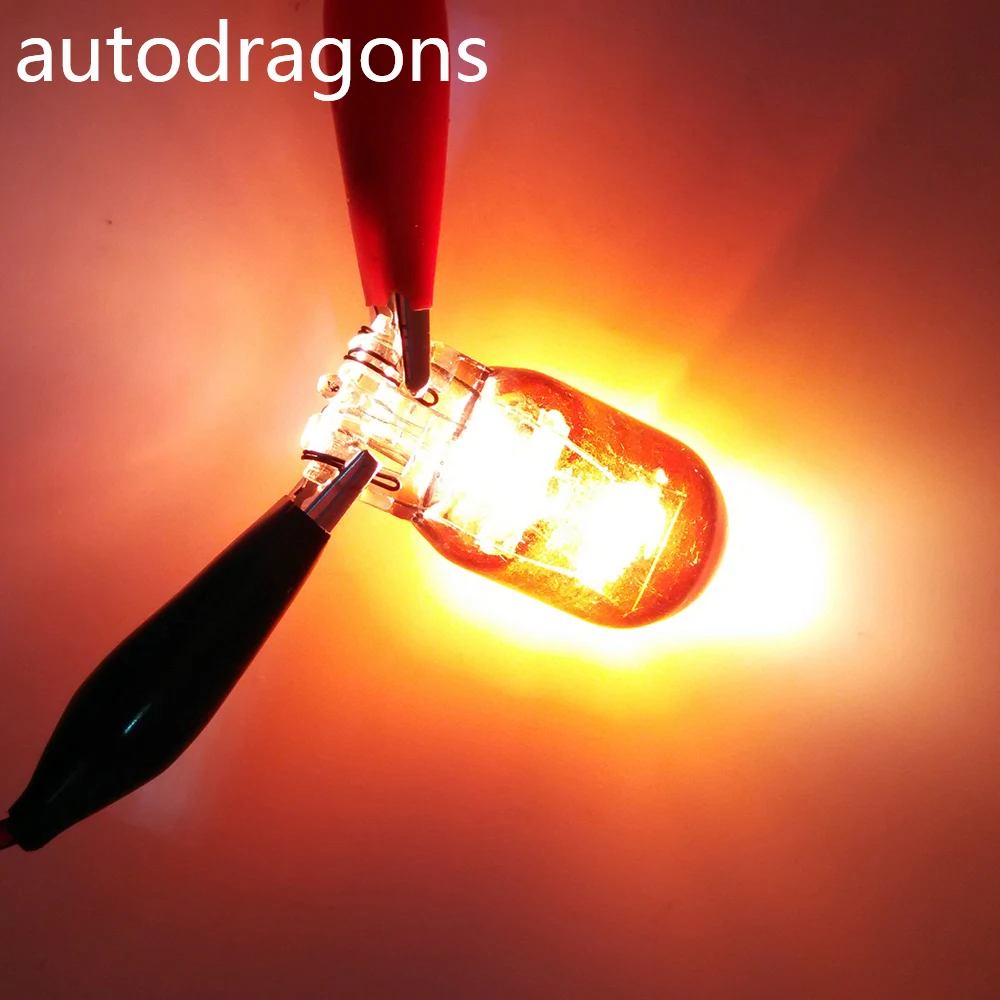 Автомобильные драконы, 10 шт., 7443, 7440, 992, WY21W, T20, стекло, серебро, хром, светильник, лампы, задний тормоз, сигнал поворота, задние фары для автомобиля