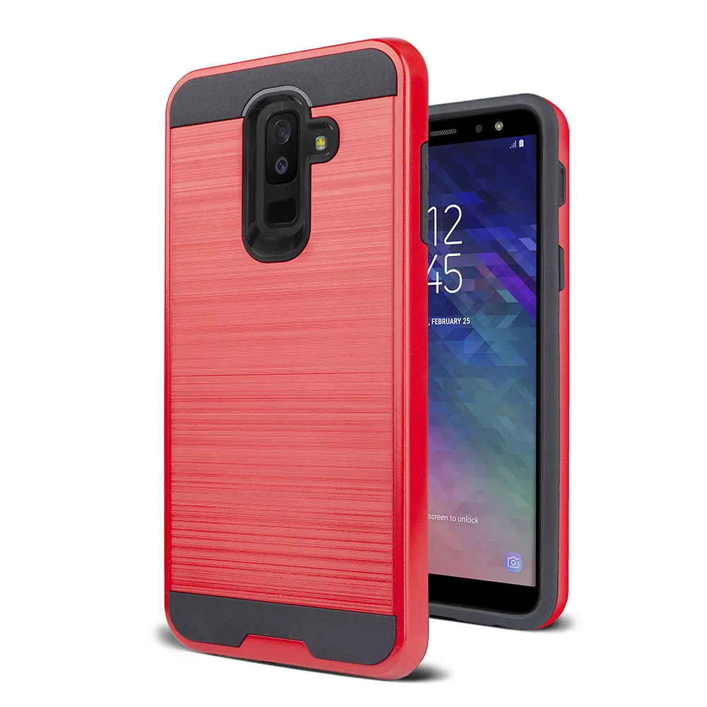 Чехол для Samsung Galaxy J8 2018 J810F J810G J810Y двухслойный Гибридный матовый армированный