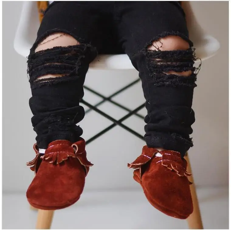 Индивидуальные Детские рваные брюки 2020 милые джинсовые с дырками для мальчиков