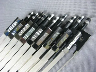 

high quality 10pcs Strong black Carbon fiber violin bow 4/4,Copper Mounted