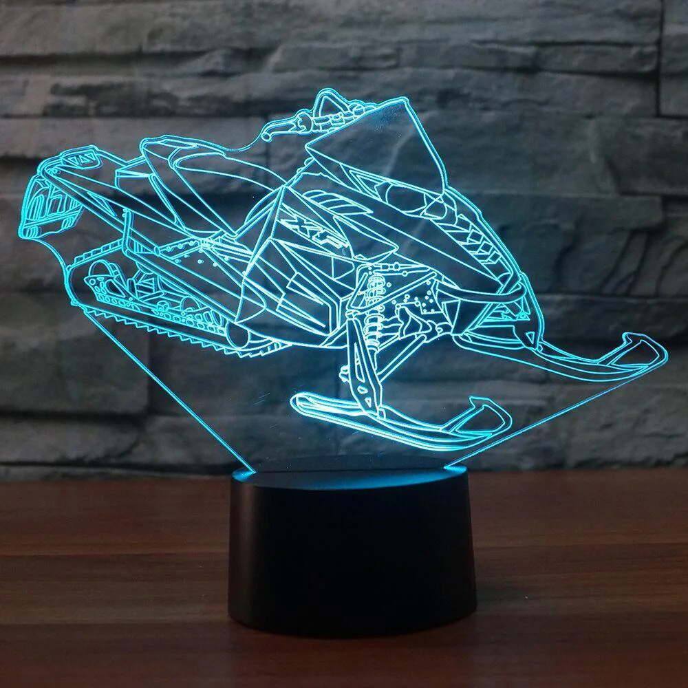 3D светодиодные ночные светильники для лыж снегохода Usb сенсорная кнопка