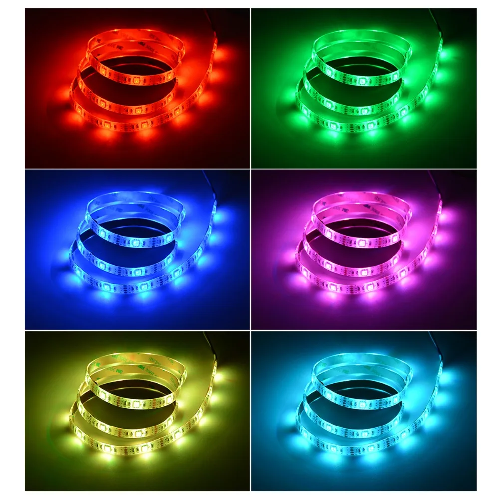 Светильник RGB для задней панели, лампа 1 м, 2 м, 3 м, 4 м, 5 м, водонепроницаемый Светодиодный светильник для шкафов, ТВ-фона, светодиодный диодный светильник ing