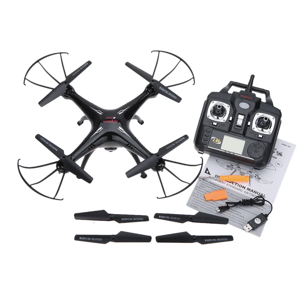 Черный Syma X5SC X5SC-1 4CH 2,4G 6-axis Gyro RC Quadcopter Drone с 2.0MP HD Камера - Цвет: Черный