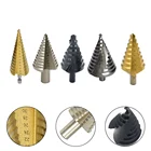 Ступенчатое сверло из быстрорежущей стали с титановым покрытием, для электроинструментов, с шестигранным хвостовиком из быстрорежущей стали, fo4-32mm