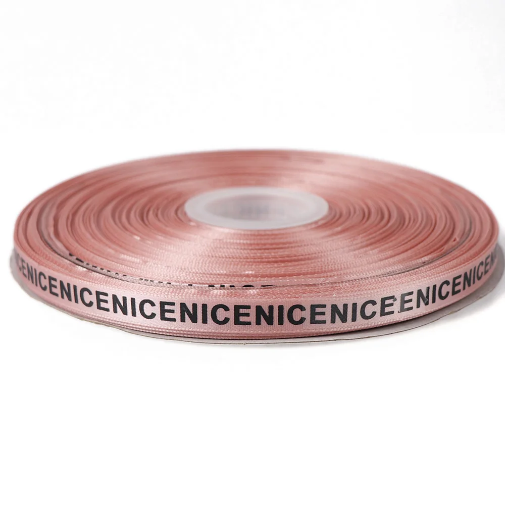F 10mm 10 yards 7/10 мм 10 ярдов винт полиэфирной нити письмо красивым принтом Grosgrain вечерние Свадебные украшения подарок с бантом ленты для поделок карточная игра подарки - Цвет: F 10mm 10 yards