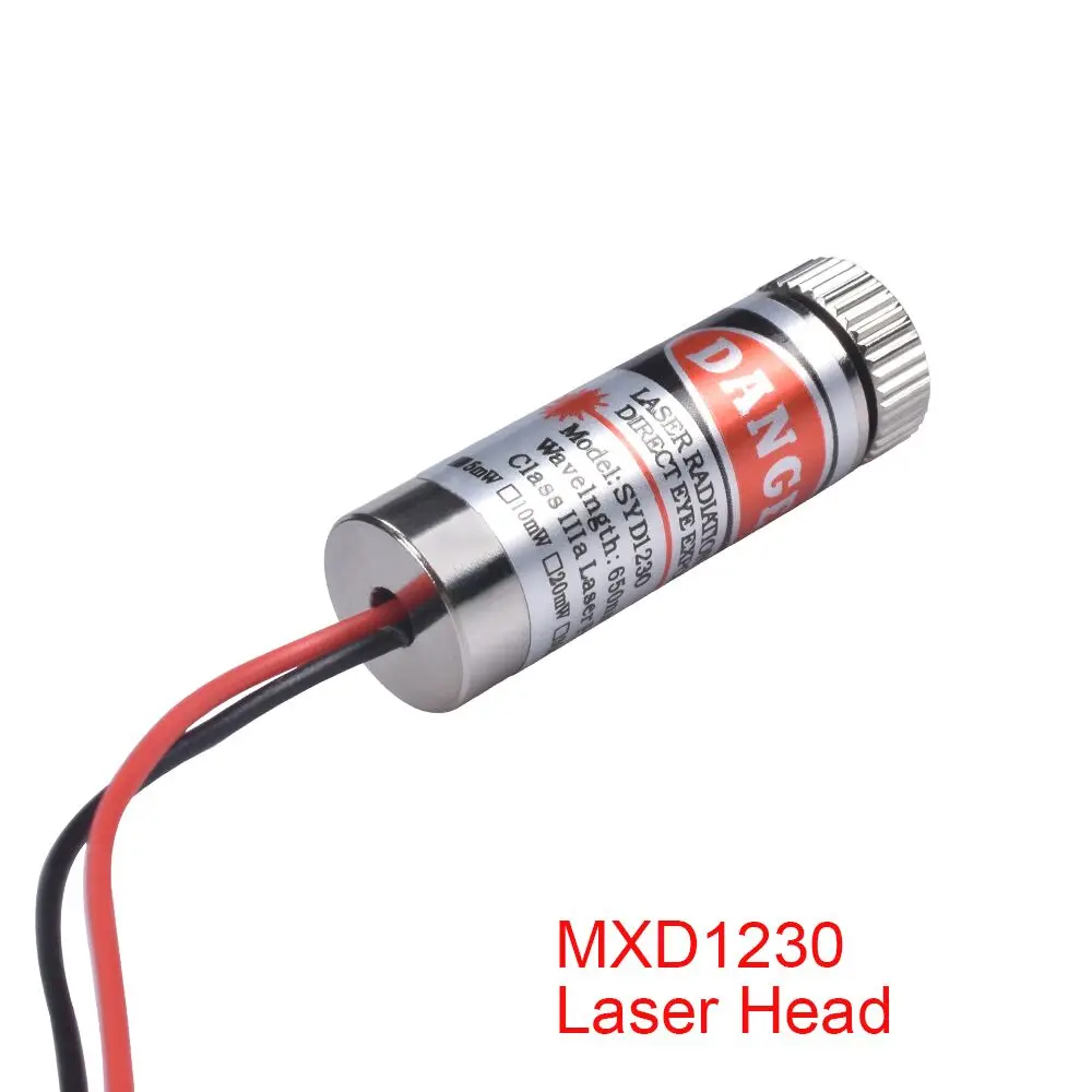 Лазерный модуль MXD1230 с красной линией 1/2 шт. размер точечного лазера 12 мм 5 мВт