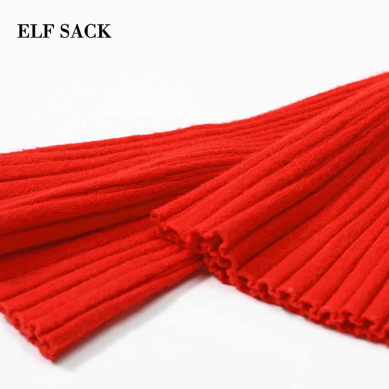 ELFSACK европейский стиль новинка женское платье повседневное прямое однотонное до