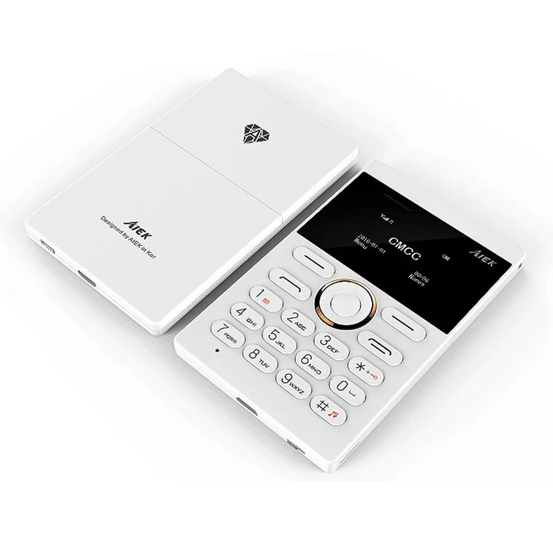 2016 Новинка Ultra Slim карт Телефон AIEK e1 сотовый телефон мобильный GSM Bluetooth Английский