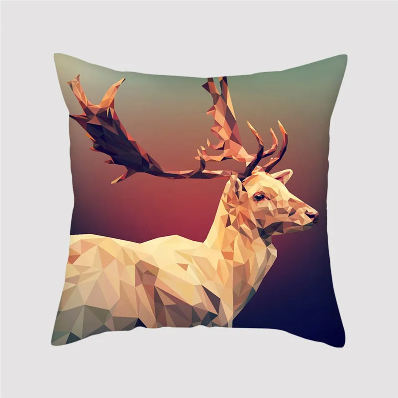 Fuwatacchi Geometric 3D Animal Cushion Cover Panda Dog Cat Deer Pillow Decorative Sofa Chair Home Decoration Accessories | Дом и сад