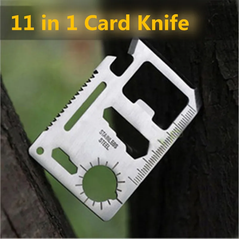 11 Functions in 1 Survival Card Knife Pocket Saber for Outdoor Camping | Инструменты