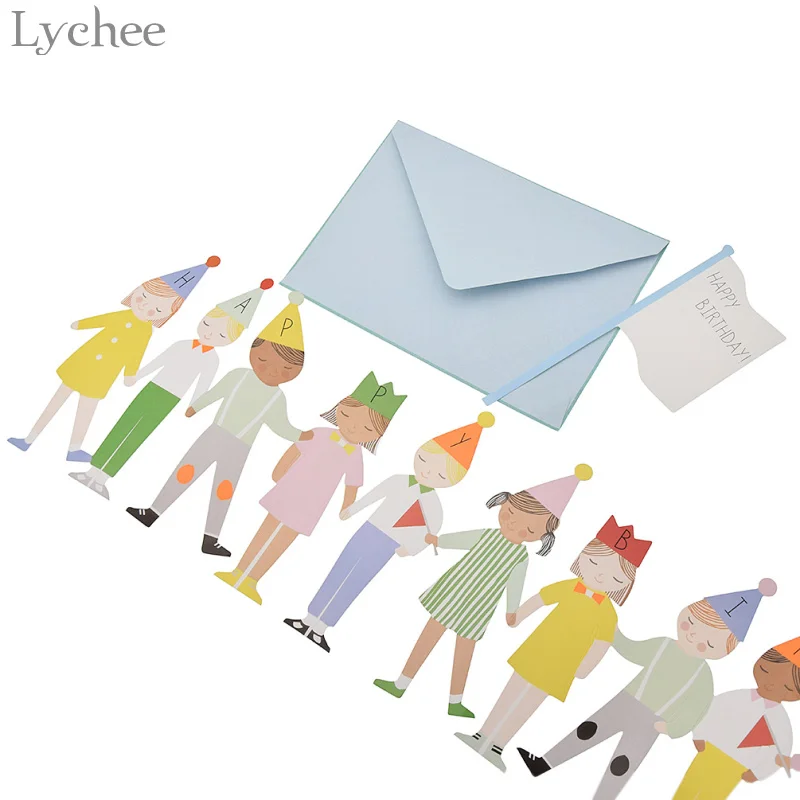 Lychee ручной работы 3D поздравительная открытка с днем рождения подарок для детей