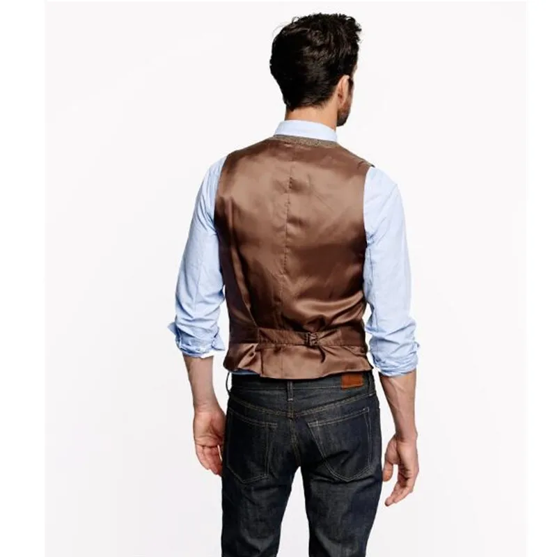 Новый твидовый жилет для мужчин винтажный летний зимний Приталенный жениха