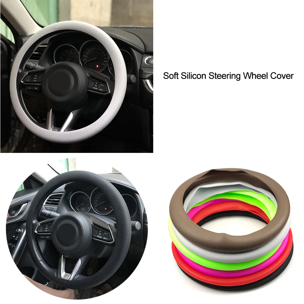 

Car Silicone Steering Wheel Cover For UAZ 31512 3153 3159 3162 Simbir 469 Hunter Patriot