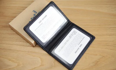Vertical Black LANSPACE мужской кожаный держатель для карт, модные держатели для карт, фирменный чехол-бумажник - Цвет: Vertical Black