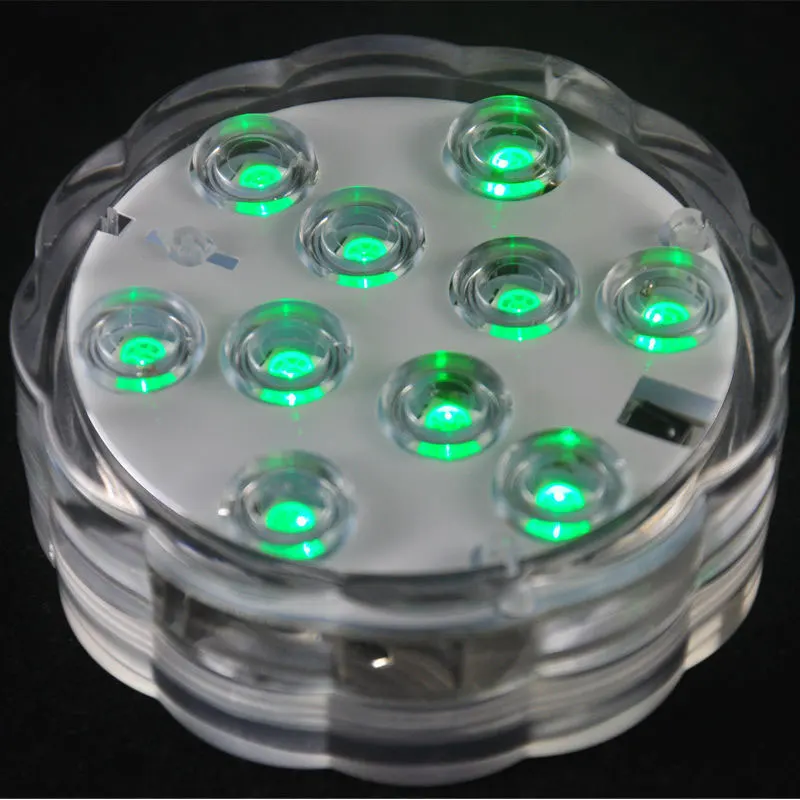 10 SMD5050 светодиодный Многоцветный погружной водонепроницаемый светильник для