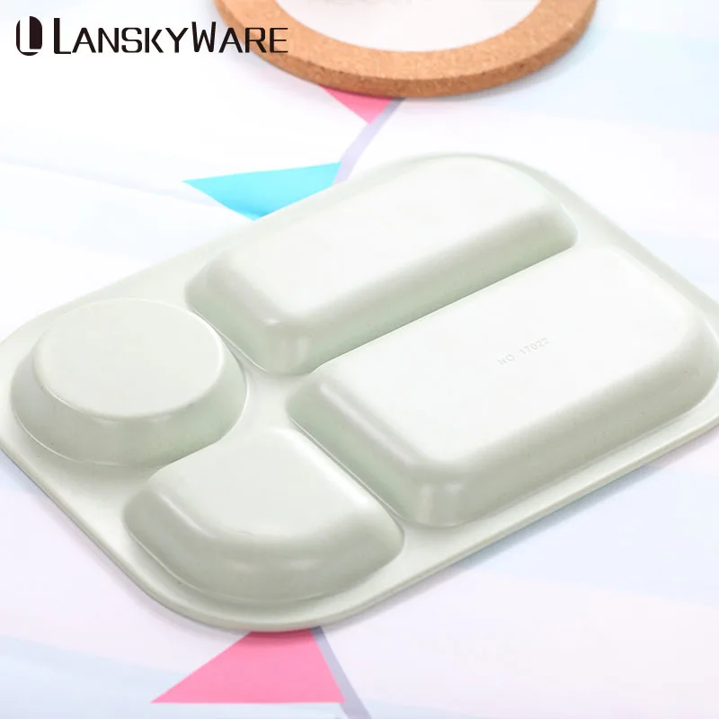 LANSKYWARE Bamboo обеденная тарелка для детей кухня Экологичное блюдо закусок еда фрукты