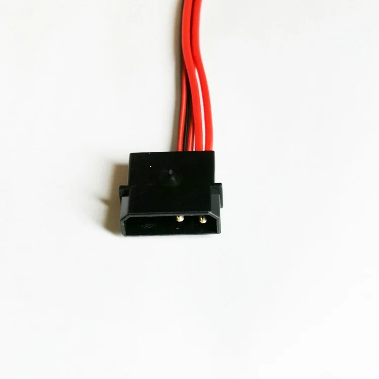 50 см IDE Molex штекер 2 * DC 5 мм x 1 конвертер адаптер кабель питания 12 В 18AWG