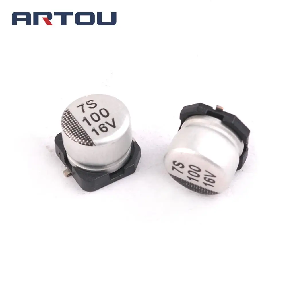 Алюминиевый электролитический конденсатор SMD 16 В 100 мкФ Ф/16 X мм 50 шт.|electrolytic