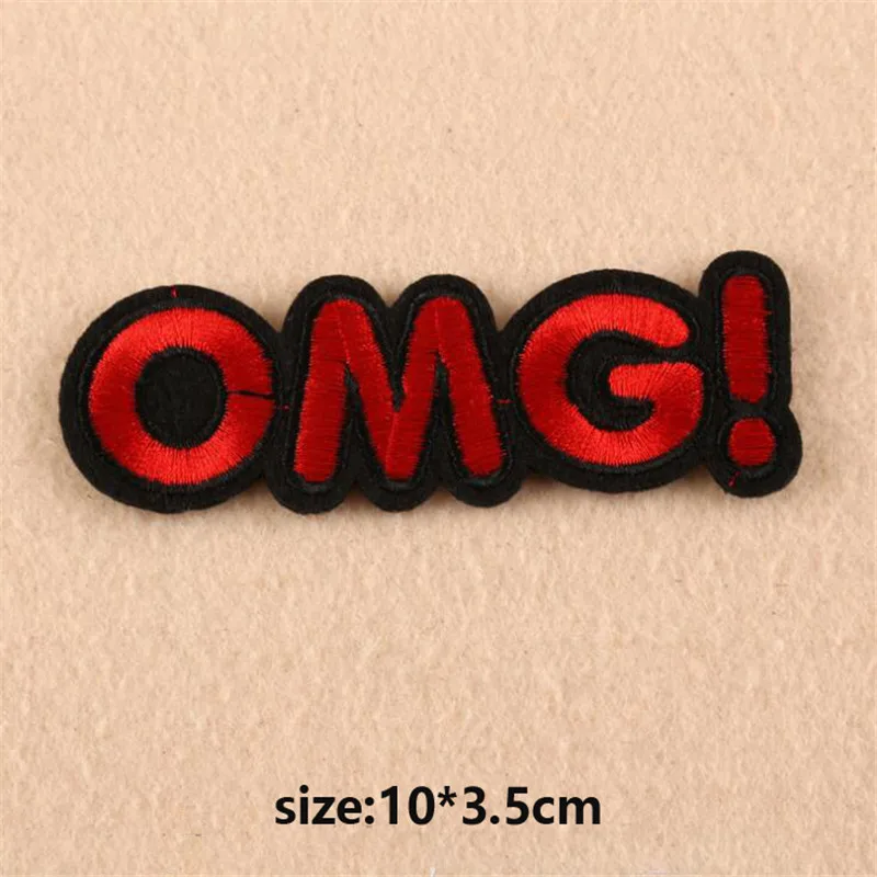 IDFIAF 10 шт. с блестками нашивка пальцы Omg буквы мультфильм одежда наклейки для