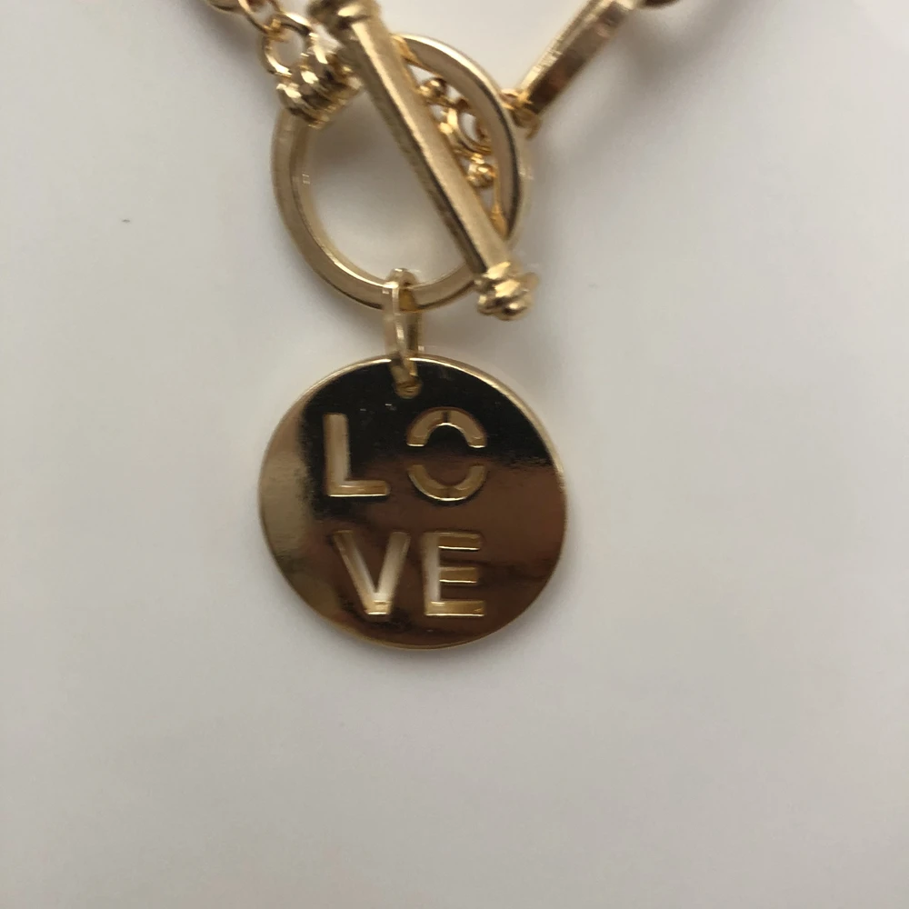 Золотой цвет lovechant ожерелье для девочки подарок на день рождения любовь кулон ювелирные изделия ожерелье