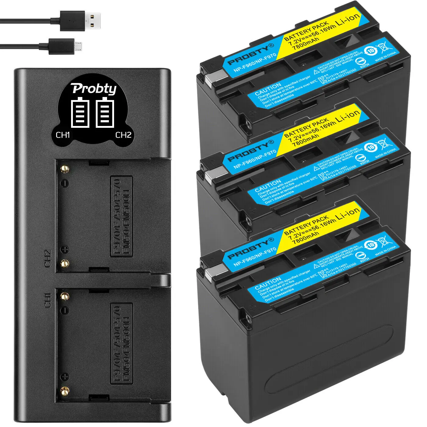 NP F960 NP F970 NP-F960 NP-F970 F950 Батарея+ светодиодный USB Зарядное устройство для sony PLM-100 CCD-TRV35 MVC-FD91 MC1500C L10 TR555 VX2200E D77