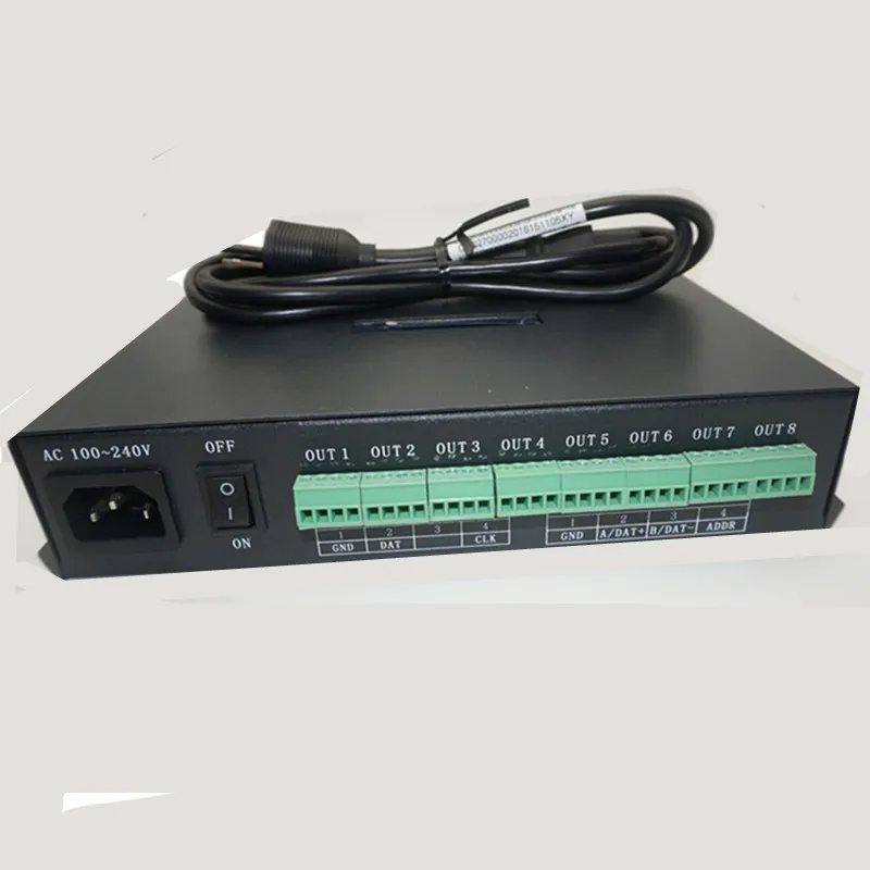 Светодиодный контроллер компьютер онлайн WS2801 WS2811 6812 8806 APA102 8 портов поддерживает