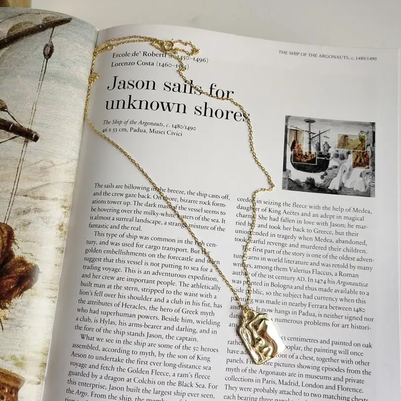 Ожерелье женское из серебра 925 пробы с абстрактным изображением