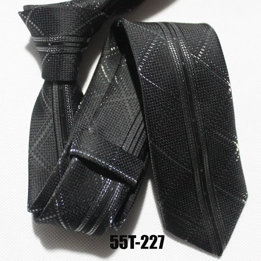 Lingyao дизайнерский панельный галстук мужской черный деловой полосы с пледами|black