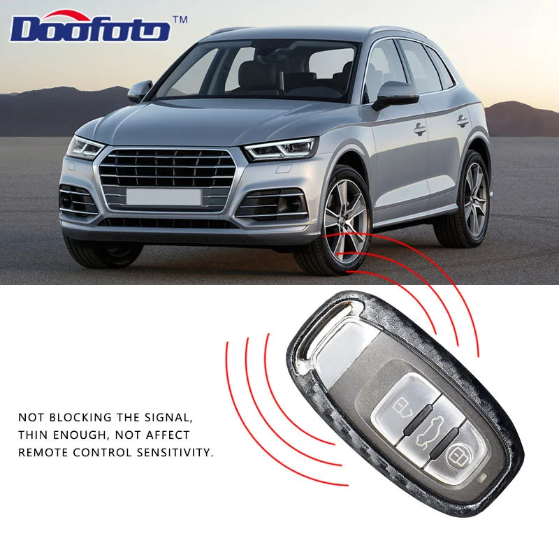Защитные Чехлы Doofoto для ключей из углеродного волокна Audi A4 A5 A6 A7 A8 R8 B6 B7 B8 TT S5 S6 S7 S8 SQ5