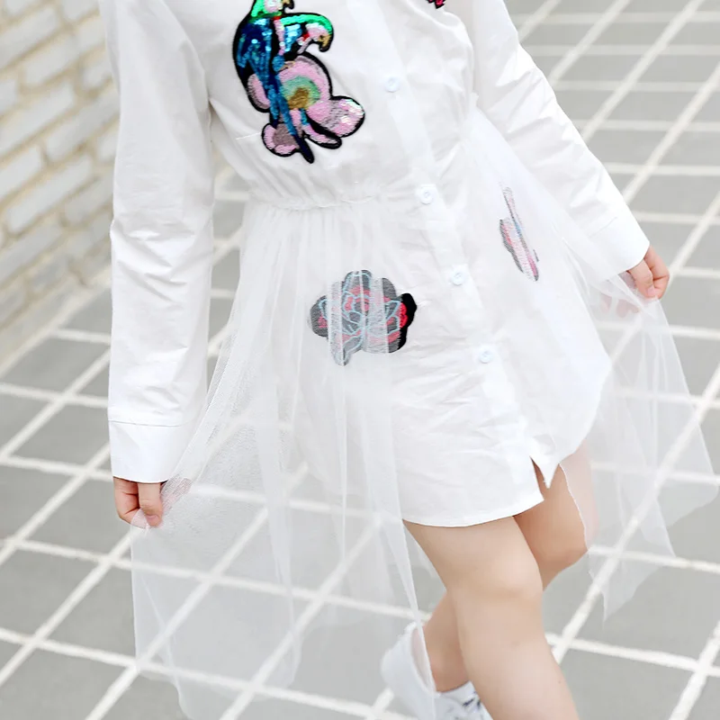 2017 летнее платье-блузка свободная сетчатая рубашка платья для