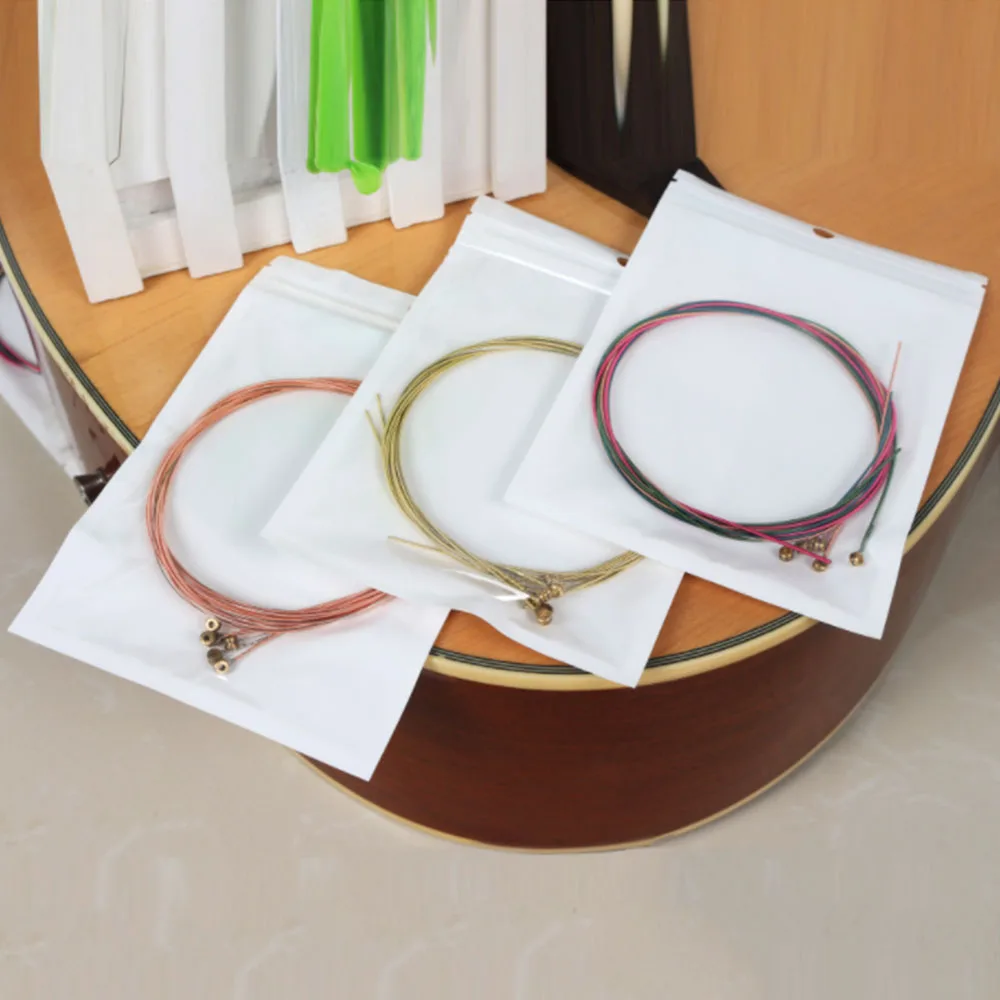 6 шт./партия наборы Акустических Гитарных Струн радужные красочные бас гитарные