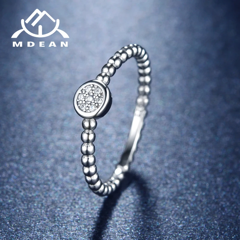 Женские круглые кольца MDEAN белые и золотистые Свадебные ювелирные изделия из