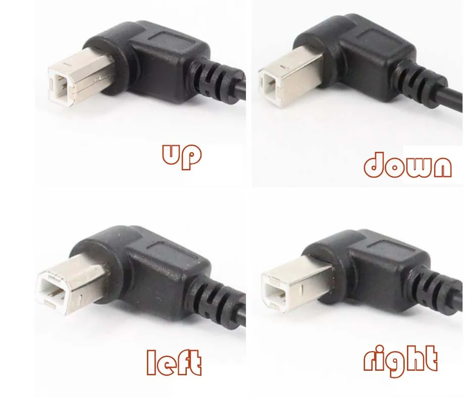 90 градусов угол 3 фута USB 2,0 A к usb2.0 B кабель для принтеров сканеров кабель Шнур для hp canon EPSON brother принтера