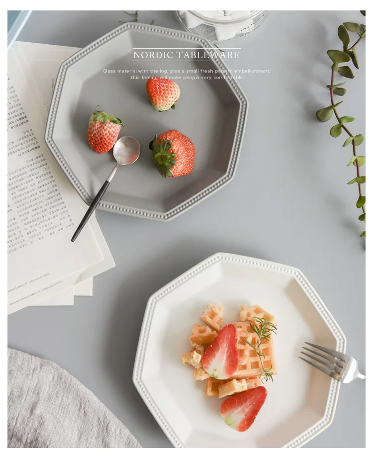 1PC Ceramic Steak Dish Fruit Dessert Plate Western-style Food dishes and plates sets snack dish OK 0890 | Дом и сад