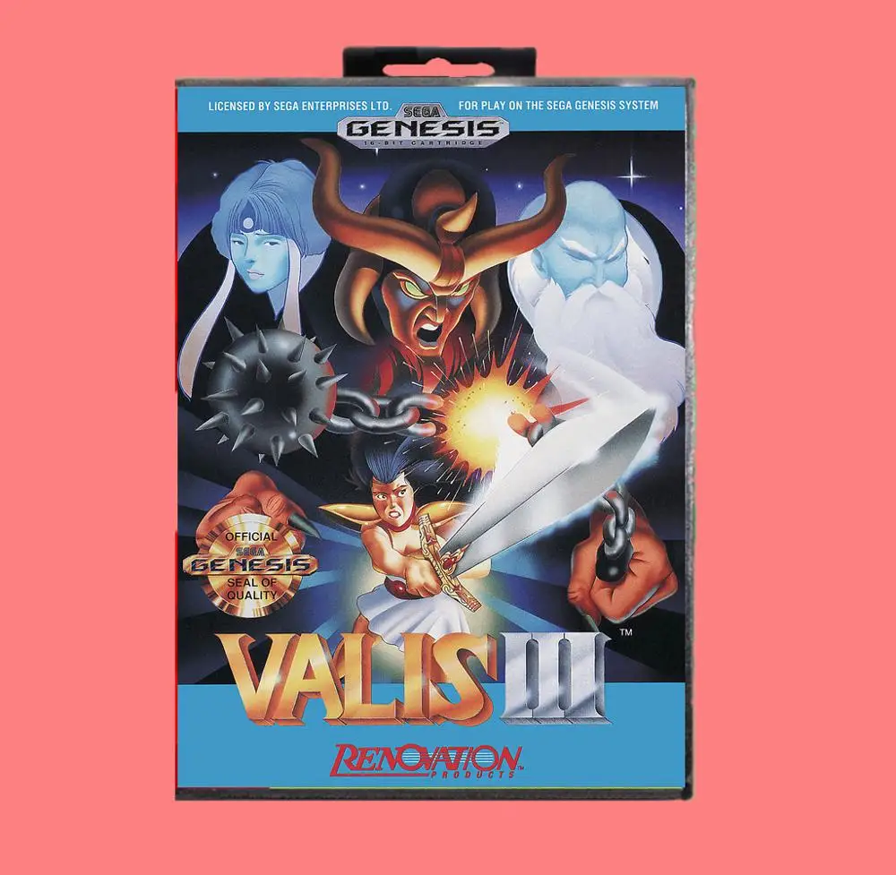 Игровая карта Valis 3 16 Bit MD с розничной коробкой для Sega Genesis &amp Mega Drive | Электроника
