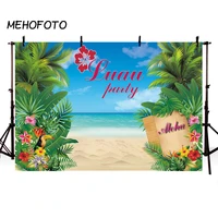 mehofond summer backdrop luau party hawaii aloha birthday party banner photo booth background beach photography backdrops