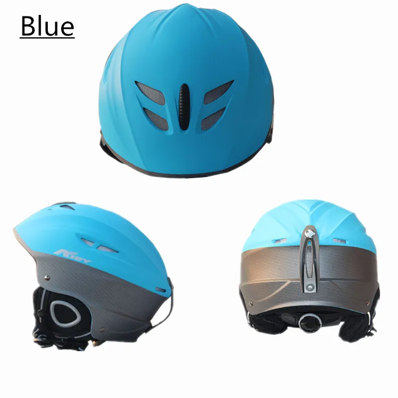 BLUE LANOVA, фирменный Профессиональный синий лыжный шлем для взрослых, лыжный шлем, мужской шлем для катания на коньках, скейтборд, многоцветные снежные спортивные шлемы, Размеры M/L - Цвет: BLUE