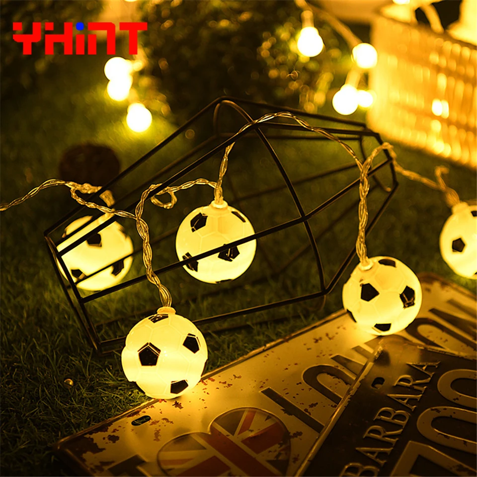 Luminaria lamp holiday decoration football bulb string light Bar atmosphere LED For Christmas Celebrating the world cup party | Освещение