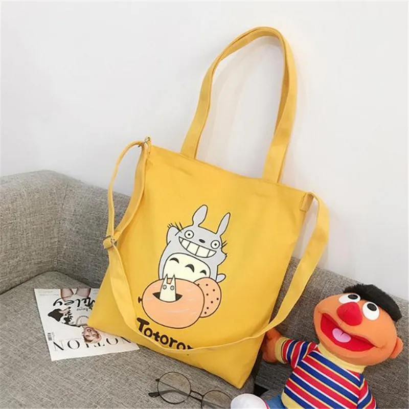 Холщовая Сумка на плечо My Neighbor Totoro для женщин вместительная простая переносная