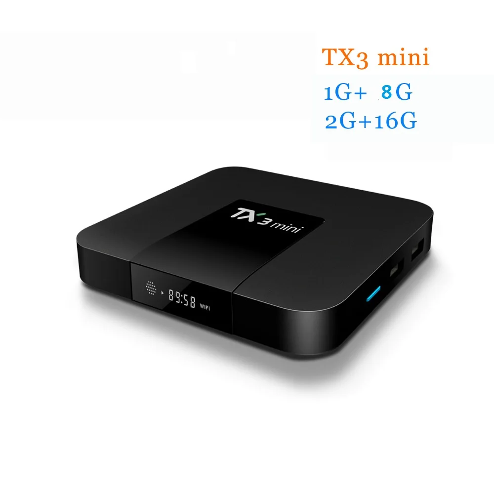 Смарт ТВ бокс [WeChip] TX3 Mini 4k android 7 1 Гб + 8 ГБ/2 ГБ 16 S905W четырехъядерный mi box wifi HD