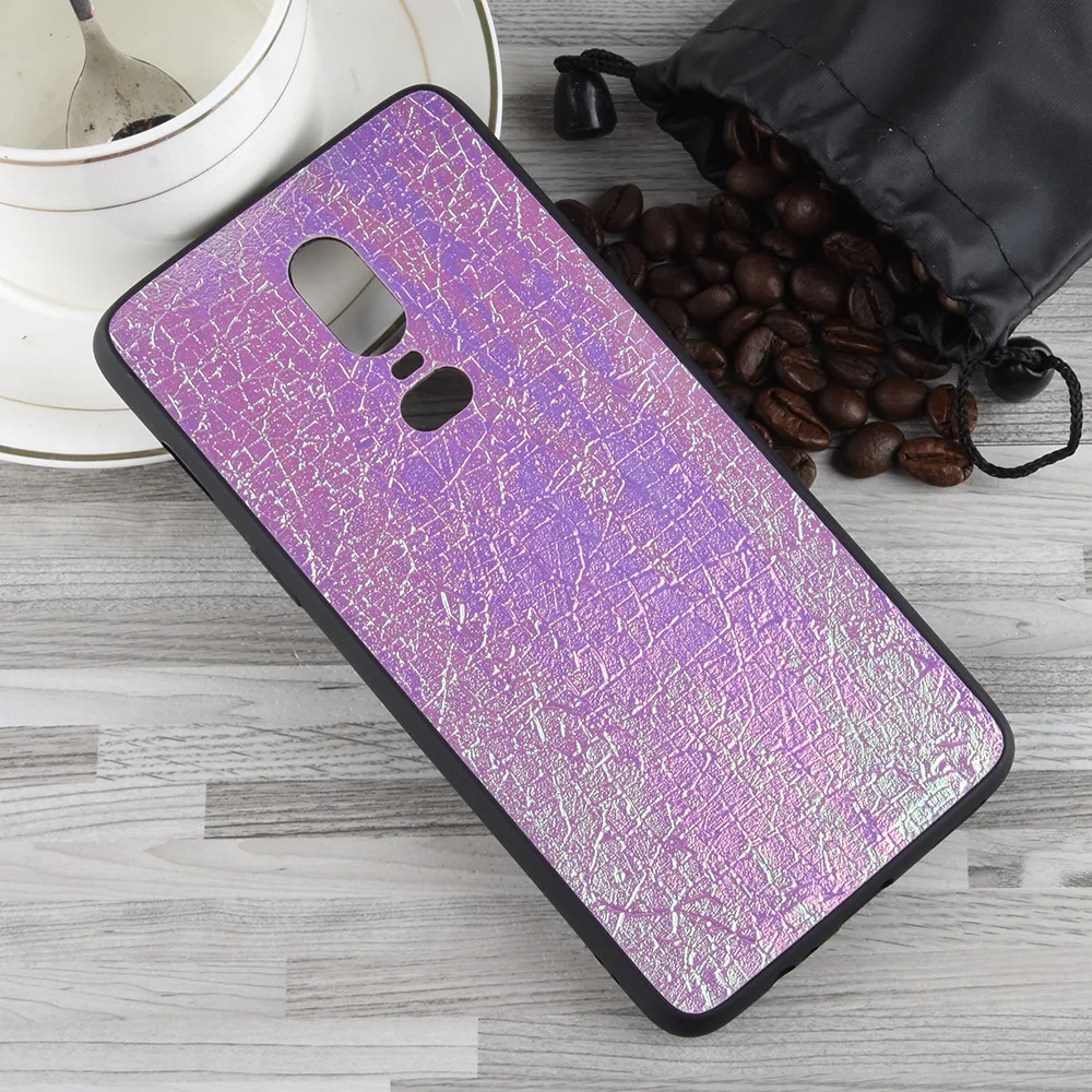Для OnePlus 6 блестящий чехол One Plus яркий золотой мягкий из искусственной кожи TPU для