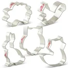 KENIAO 5 шт. искусственный еж, лиса, сова, искусственное животное, печенье из нержавеющей стали, пасхальное печенье большого размера