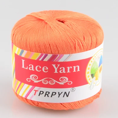 TPRPYN 1 шт. = 50 г кружевная пряжа хлопок чесаная пряжа для ручного вязания тонкая мягкая Органическая пряжа краситель цветная цифра 5 - Цвет: 20 cheng huang