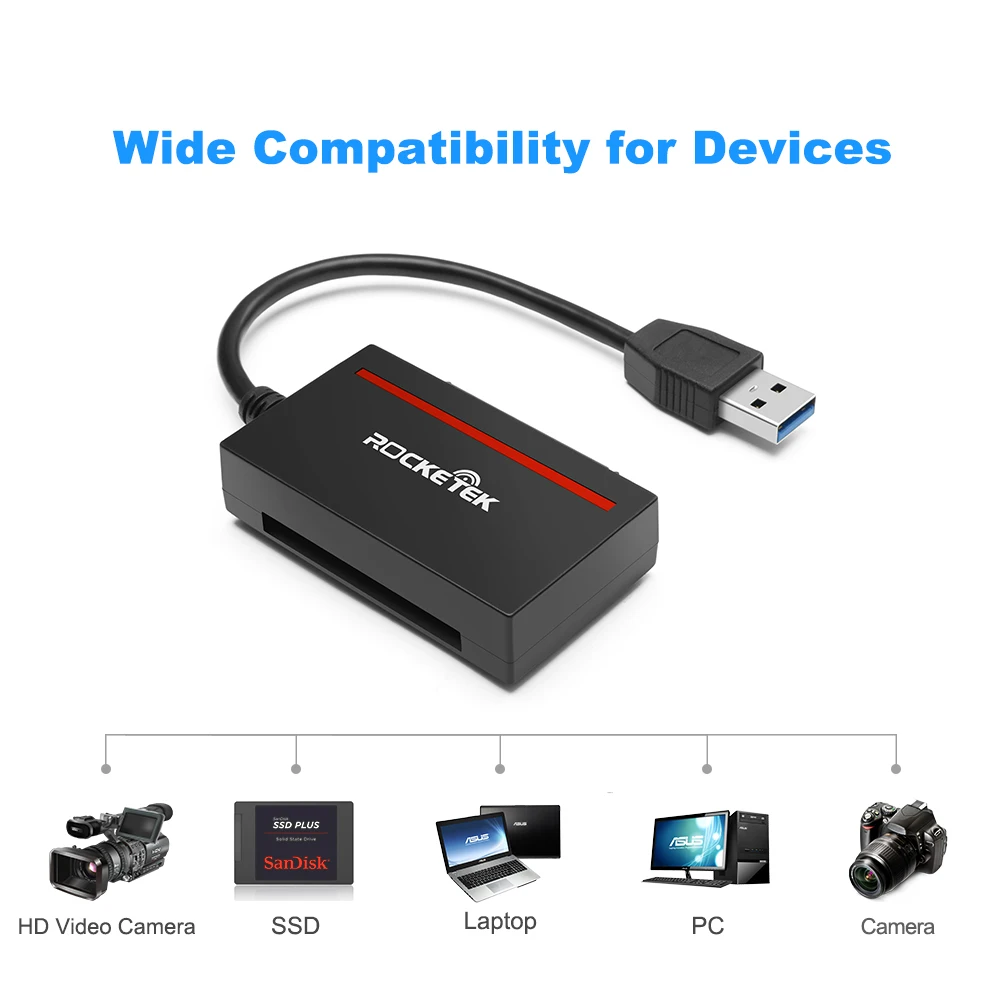 Rocketek CFast 2 0 ридер USB 3 на SATA адаптер карта и 5 &quotHDD жесткий диск/чтение записи SSD CF