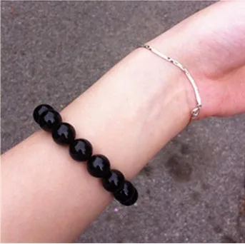 Браслет из натурального черного турмалина и кварца с кристаллами|bracelet bracelet|bracelet