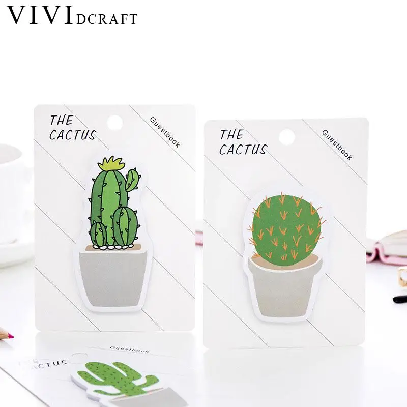Vividcraft мультфильм Label Стикеры кактус индекс Примечания ручной инструмент Papelaria