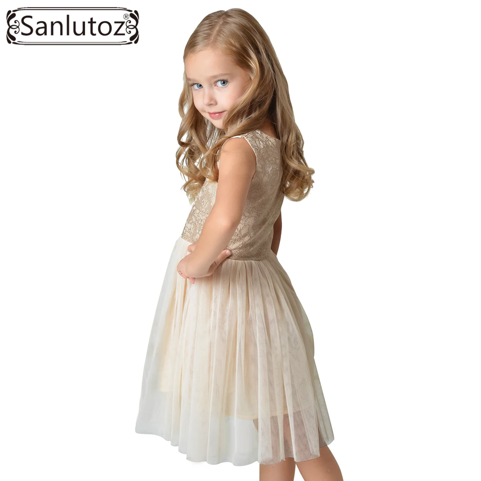 Sanlutoz Princess Girl Dress 2017 Toddler Children Clothing Luxury Kids Clothes Wedding Party Holiday Christmas | Детская одежда и