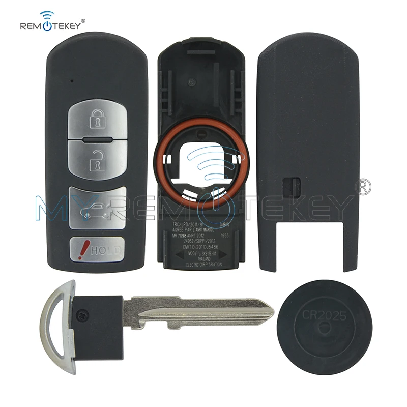 

Remtekey WAZSKE13D01 smart key case 4 button for Mazda CX-5 2013 2014
