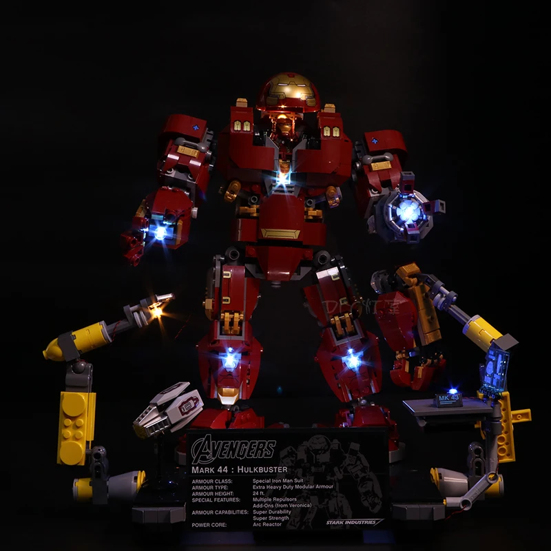 Светодиодный светильник набор для Lego 76105 совместимый 07101 халкбастер Железного